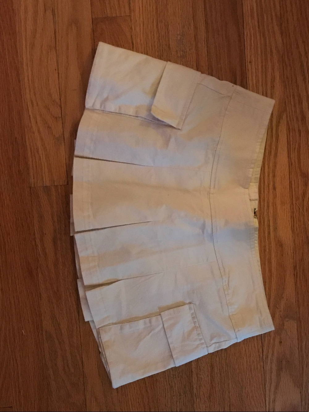Aeropostale White Pleated Skort with Cargo Pockets